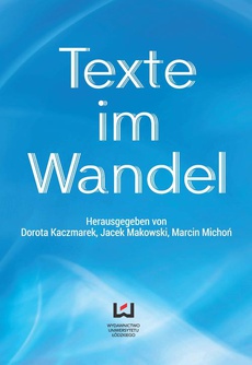 Okładka książki o tytule: Texte im Wandel