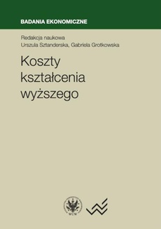 The cover of the book titled: Koszty kształcenia wyższego