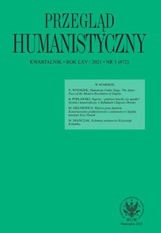Okładka książki o tytule: Przegląd Humanistyczny 2021/1 (472)