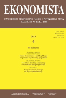 The cover of the book titled: Ekonomista 2013 nr 4
