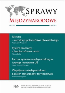 The cover of the book titled: Sprawy Międzynarodowe nr 4/2013