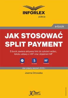 Okładka książki o tytule: Jak stosować split payment