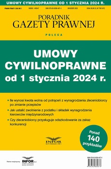 The cover of the book titled: Umowy cywilnoprawne od 1 stycznia 2024 r.
