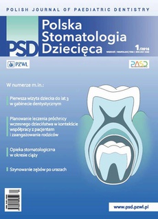 Обкладинка книги з назвою:Polska Stomatologia Dziecięca 1/2016