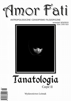 Обложка книги под заглавием:Amor Fati 3(3)/2015 – Tanatologia cz. II