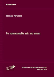The cover of the book titled: On nonmeasurable sets and unions