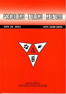 Okładka książki o tytule: Psychologia-Etologia-Genetyka nr 26/2012