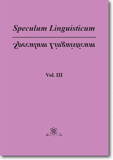 Okładka książki o tytule: Speculum Linguisticum Vol. 3