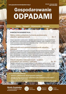 The cover of the book titled: GOSPODAROWANIE ODPADAMI nr 103