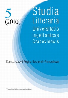 The cover of the book titled: Studia Litteraria Universitatis Iagellonicae Cracoviensis. Vol. 5 (2010)