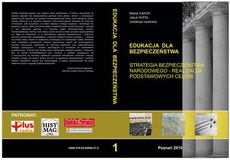 The cover of the book titled: STRATEGIA BEZPIECZEŃSTWA NARODOWEGO – REALIZACJA PODSTAWOWYCH CELÓW t.1