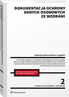 The cover of the book titled: Dokumentacja ochrony danych osobowych ze wzorami