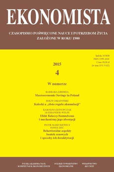The cover of the book titled: Ekonomista 2015 nr 4