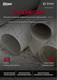 The cover of the book titled: Vademecum Projektowanie infrastruktury drogowej - cz. I