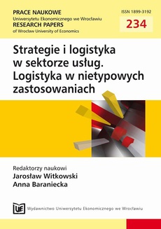 The cover of the book titled: Strategie i logistyka w sektorze usług. Logistyka w nietypowych zastosowaniach