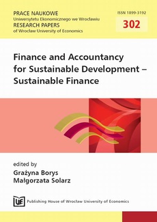Обкладинка книги з назвою:Finance and Accountancy for Sustainable Development - Sustainable Finance. PN 302