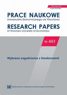 Обложка книги под заглавием:Prace Naukowe Uniwersytetu Ekonomicznego we Wrocławiu, nr 461