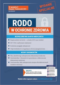 The cover of the book titled: RODO w Ochronie Zdrowia - Bezpieczeństwo danych medycznych