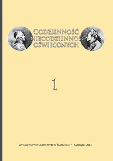 The cover of the book titled: Codzienność i niecodzienność oświeconych. Cz. 1: Przyjemności, pasje i upodobania