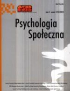 The cover of the book titled: Psychologia Społeczna nr 1(13)/2010