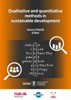 The cover of the book titled: Qualitative and quantitative methods in sustainable development