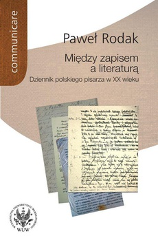 The cover of the book titled: Między zapisem a literaturą