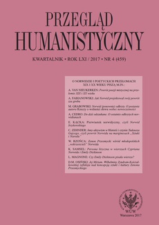 The cover of the book titled: Przegląd Humanistyczny 2017/4 (459)