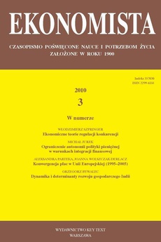 The cover of the book titled: Ekonomista 2010 nr 3