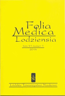The cover of the book titled: Folia Medica Lodziensia t. 41 z. 1/2014
