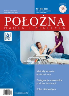 The cover of the book titled: Położna. Nauka i Praktyka 4/2021