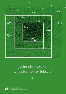 The cover of the book titled: Jednostki języka w systemie i w tekście 2
