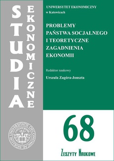 The cover of the book titled: Problemy państwa socjalnego i teoretyczne zagadnienia ekonomii. SE 68
