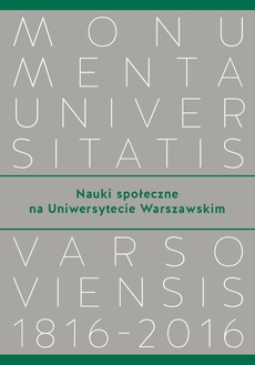 The cover of the book titled: Nauki społeczne na Uniwersytecie Warszawskim