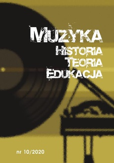 The cover of the book titled: Muzyka. Historia. Teoria. Edukacja, nr 10/2020