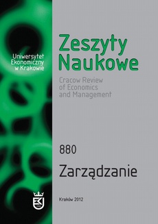 Okładka książki o tytule: Zeszyty Naukowe Uniwersytetu Ekonomicznego w Krakowie, nr 880. Zarządzanie
