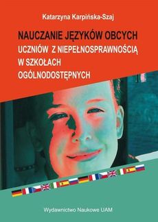 The cover of the book titled: Nauczanie języków obcych uczniów z niepełnosprawnością w szkołach ogólnodostępnych