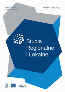 The cover of the book titled: Studia Regionalne i Lokalne 4 (86) 2021