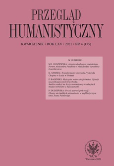 Обложка книги под заглавием:Przegląd Humanistyczny 2021/4 (475)