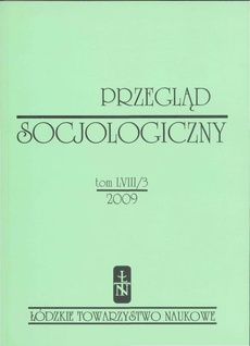 The cover of the book titled: Przegląd Socjologiczny t. 58 z. 3/2009