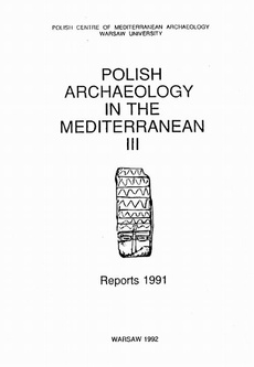 Обложка книги под заглавием:Polish Archaeology in the Mediterranean 3