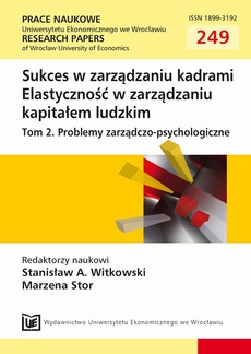 The cover of the book titled: Sukces w zarządzaniu kadrami. Elastyczność w zarządzaniu kapitałem ludzkim T.2 Problemy zarządczo - psychologiczne