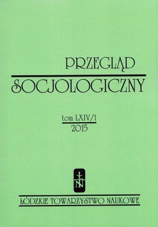 Обложка книги под заглавием:Przegląd Socjologiczny t. 64 z. 1/2015