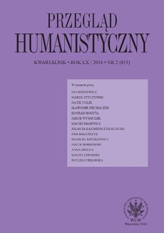 Обкладинка книги з назвою:Przegląd Humanistyczny 2016/2 (453)
