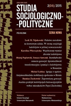 Обложка книги под заглавием:Studia Socjologiczno-Polityczne 2015/2 (04)
