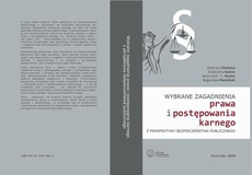 The cover of the book titled: Wybrane zagadnienia prawa i postępowania karnego z perspektywy bezpieczeństwa publicznego