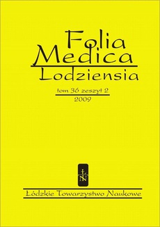 The cover of the book titled: Folia Medica Lodziensia t. 36 z. 2/2009