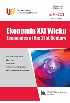 The cover of the book titled: Ekonomia XXI Wieku 24/2021