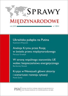 The cover of the book titled: Sprawy Międzynarodowe nr 1/2014