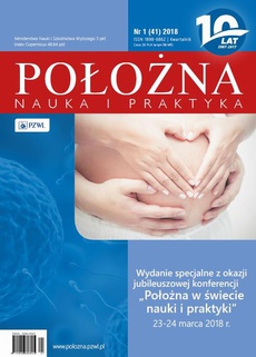 The cover of the book titled: Położna. Nauka i Praktyka 1/2018