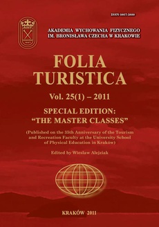 Okładka książki o tytule: Folia Turistica Nr 25(1)-2011 - Special Edition:„The Master Classes”